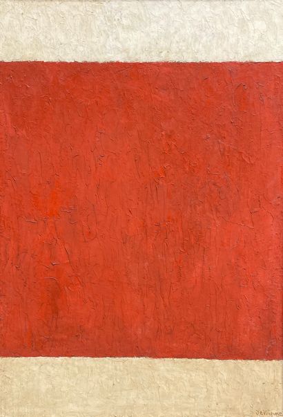 null DE WINNE (Robert). "Composition" (ca 1945-55). Oil on canvas, signed on the...