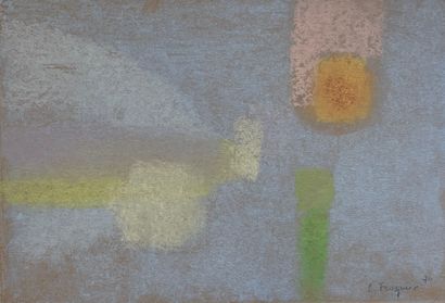 FROGNIER (Paul). "Composition" (1970). Pastel sur papier, daté et signé au coin infér....