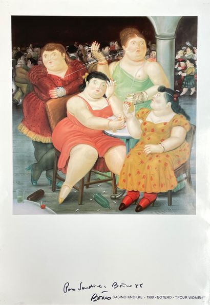 BOTERO (Fernando). Poster (1988). Four-colour plate on glossy paper, dated, signed...