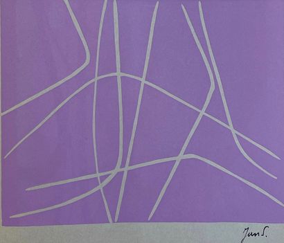 SAVERYS (Jan). 无题》（1952年）。一套2幅木刻画，用墨水签名，在双页上（每页1幅作品）。支架尺寸：（2个）34.5 x 24.7厘米；主题：30...