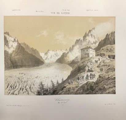 null Souvenirs de la Suisse. Genève, Charnaux, [1840], 4° oblong, pleine percaline...