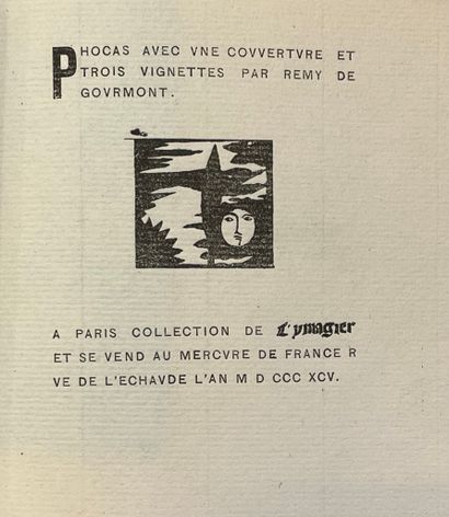 GOURMONT (Rémy de). Phocas的封面和三个小插图由Remy de Gourmont创作。P., Mercure de France, "Collection...