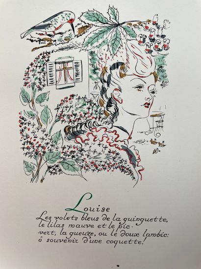 IVANOVSKY.- 伯努瓦-布劳恩的四行诗，伊丽莎白-伊万诺夫斯基的插图，保罗-菲耶伦的前言。布鲁塞尔，Éditions des artistes，1944...