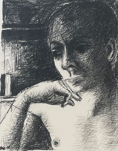 DELVAUX (Paul). "Prométhée" (1969). Lithographie en noir, just. E.A., signée au crayon,...