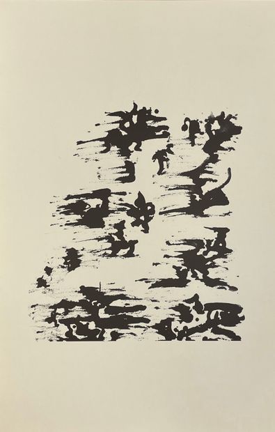 MICHAUX (Henri). Sans titres (1971). Réunion de 2 affiches lithographiques (la première...
