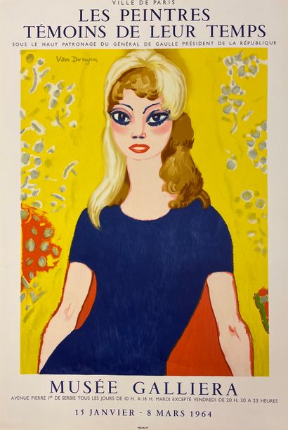 VAN DONGEN (Kees). "Brigitte Bardot" (1964). Affiche réalisée pour l'exposition annuelle...