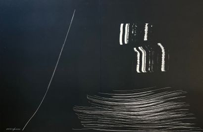 HARTUNG (Hans). Affiche (1963). Lithographie en noir, signée au crayon, réalisée...