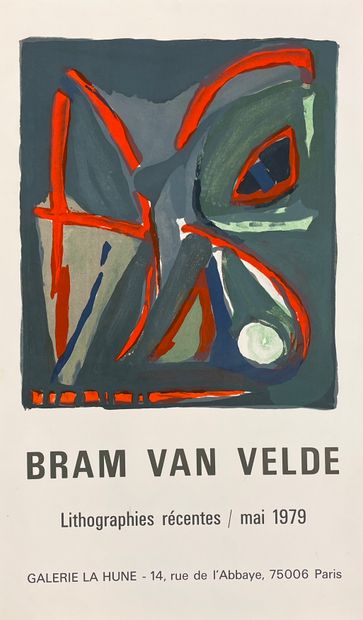 VAN VELDE (Bram). Affiche (1979). Lithographie en couleurs éditée pour son exposition...