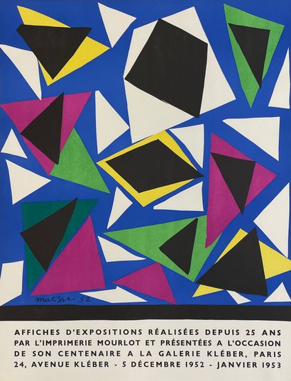 MATISSE (Henri). Affiche (1953). Lithographie en couleurs réalisée pour l'exposition...
