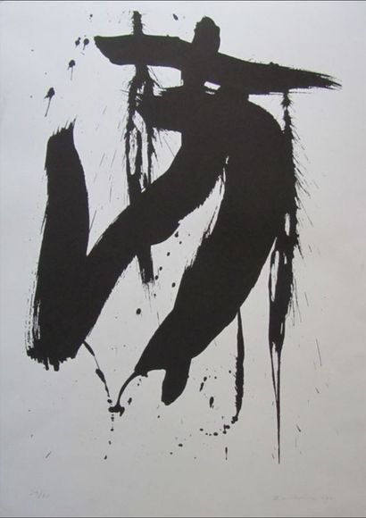 ZURSTRASSEN (Yves). Sans titre (1991). Lithographie en noir, justifiée et signée...