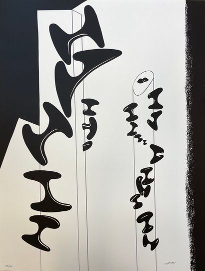 CARDENAS (Augustin). 无题》（1973）。139/175，用铅笔签名。支持物和主题的尺寸：65 x 50厘米。