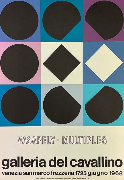 VASARELY (Victor). Affiche (1968). Sérigraphie en couleurs réalisée pour l'exposition...