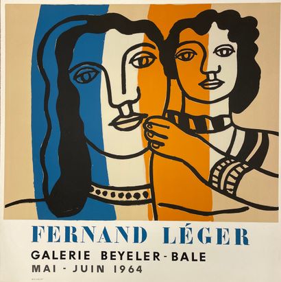 LÉGER (Fernand). Affiche (1964). Lithographie. P. Mourlot, 1964, dim. : 64,5 x 64...