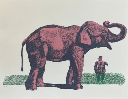 SEGUI (Antonio). Sans titre (1973). Sérigraphie en couleurs tirée sur papier vélin,...