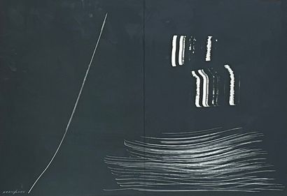 HARTUNG (Hans). "Farandole, planche X, suite A" (1970). Lithographie (grattoir et...
