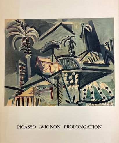 PICASSO (d'après Pablo). "Picasso Avignon Prolongation" (1973). Affiche lithographique...