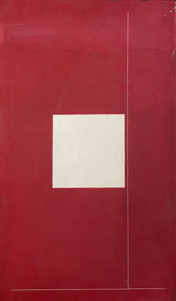 LECLERCQ (Léopold). "Composition" (1970). Huile sur toile, datée et signée au dos....