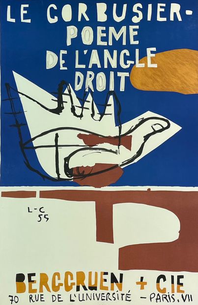 LE CORBUSIER. "Poème de l'angle droit" (1955). Lithographie en couleurs réalisée...