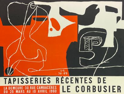 LE CORBUSIER. "Tapisseries récentes" (1960). Lithographie en couleurs réalisée pour...