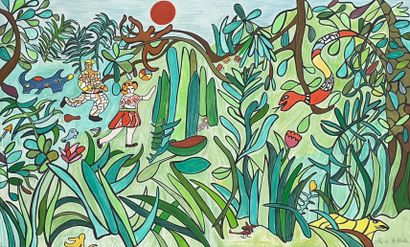 saint-phalle (Niki de). "Jungle II" (1993). Lithographie en couleurs sur vélin d'Arches,...
