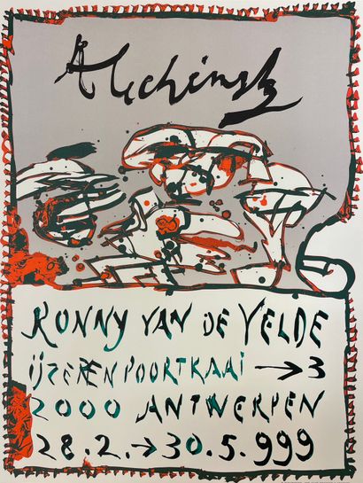 ALECHINSKY (Pierre). "Peintures et écrits" (1977). Affiche lithographique en couleurs....