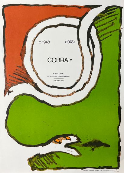 ALECHINSKY (Pierre). "CoBrA 1948-1978" (1978). Lithographic poster in colors made...