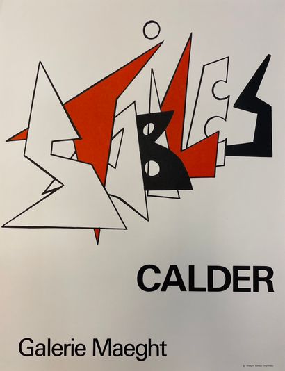 CALDER (Alexander). Affiche (1956). Lithographie en couleurs réalisée pour son exposition...