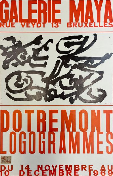 DOTREMONT (Christian). "Logogrammes" (1969). Affiche en quadrichromie éditée pour...