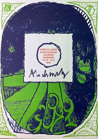 ALECHINSKY (Pierre). "Dotremont, peintre de l'écriture" (1982). Affiche lithographique...