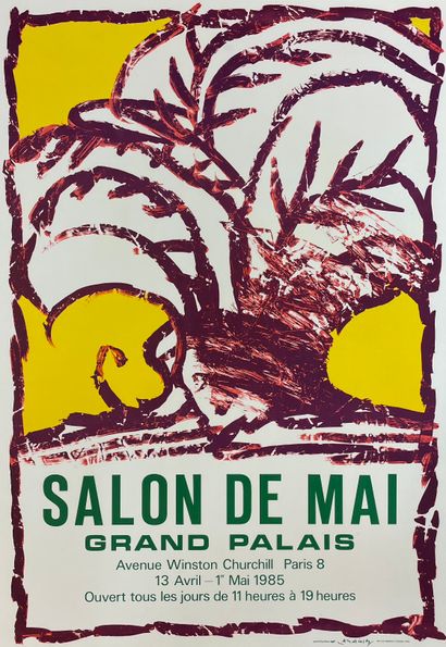 ALECHINSKY (Pierre). "上普罗旺斯地质保护区" (1993)。彩色平版印刷海报。P., Clot, Bramsen et Georges, 1993,...