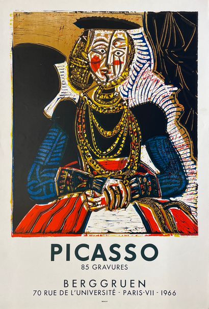 PICASSO (d'après Pablo). "85 gravures" (1966). Lithographie en couleurs réalisée...