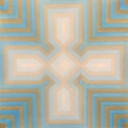 BEULLENS (André). "Golden Lines XIX" (1967). Oil on canvas, titled, dated and signed...
