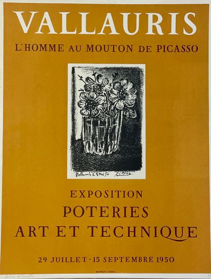 PICASSO (Pablo). "L'Homme au mouton de Picasso" (1950). Affiche. Lithographie originale...