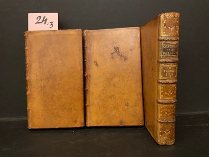 null Palissot de Montenoy.戏剧和杂项作品。伦敦和巴黎，Duchesne，1763年，3卷12册，肖像，XXII-[2]-351-1 bl....