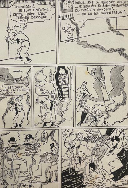 HERGÉ. Les Aventures de Tintin. Les Cigares du pharaon. Tournai-Paris, Casterman,...