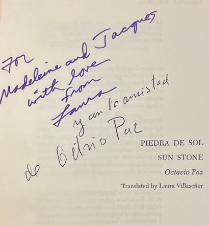 PAZ (Octavio). Piedra de Sol. Sun Stone. Translated by Laura Villasenor. Tiré à part...