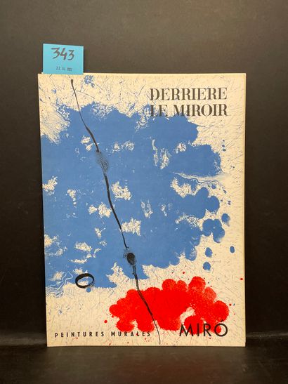 MIRO.- "Derrière le Miroir". N° 128. Miro. Peintures murales. P., Maeght, 1961, in-folio,...