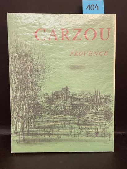 CARZOU.- VERDET (André). Carzou. Provence. Monaco, Sauret, 1966, 4°, 174 p., 106...