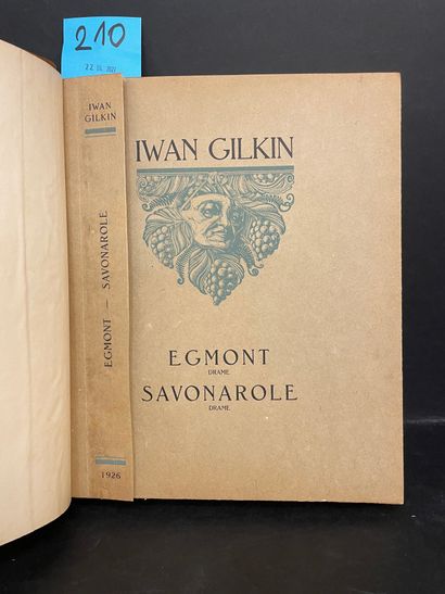 null 
STUYVAERT.- GILKIN (Iwan). Egmont. Savonarole. Vingt-six bois de Victor Stuyvaert...