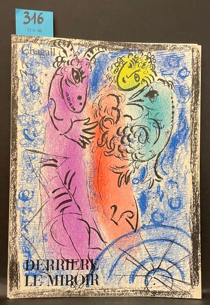 CHAGALL.- "Derrière le Miroir". N° 132. Marc Chagall. P., Maeght, 1962, in-folio,...