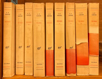 SARTRE (Jean-Paul). Situations. Tomes 1 à 9. P., NRF, 1962-1971, 9 vol. in-12, br....