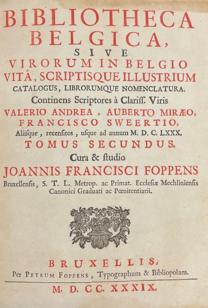 null Bibliotheca Belgica, sive virorum in Belgio vitâ, scrptisque illustrium catalogus,...