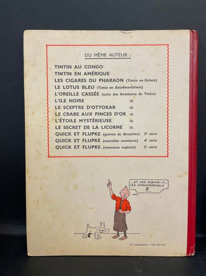 HERGÉ. Les Aventures de Tintin. L’Etoile mystérieuse. Tournai-Paris, Casterman, (1943),...