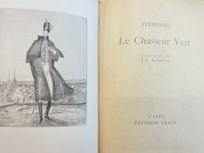 LABOUREUR.- STENDHAL. Le Chasseur vert. Gravures de J.-E. Laboureur. P., Orion, 1929,...