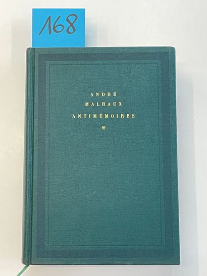 MALRAUX (André). Antimémoires. Tome 1. P., Gallimard, 1967, 8°, 604 p., bradel pleine...
