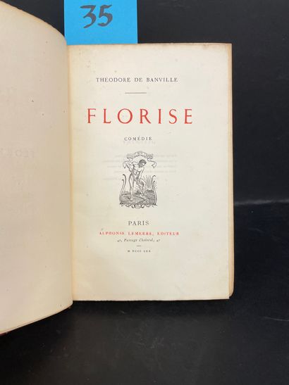 BANVILLE (Théodore de). Florise. P., A. Lemerre, 1870, in-12, bradel demi-rexine...