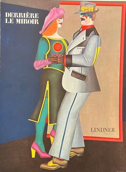 STEINBERG.- 
"Derrière le Miroir". N° 53/54. Saul Steinberg. P., Maeght, 1953, in-folio,...