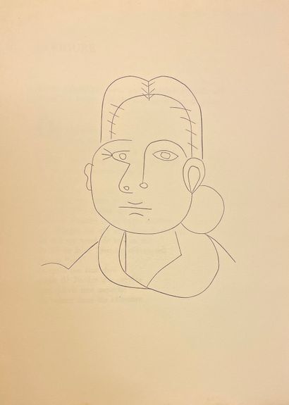 ELUARD (Paul). 凤凰号。附有瓦伦丁-雨果的18幅画。P., GLM, 1951, 小4°, br.第一版印数为1425份，1/1200，白色牛皮纸...