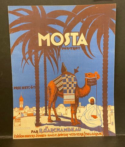 DE GREEF (Peter). "Mosta, Fox-Trot" (1925). Partition pour piano illustrée par Peter...