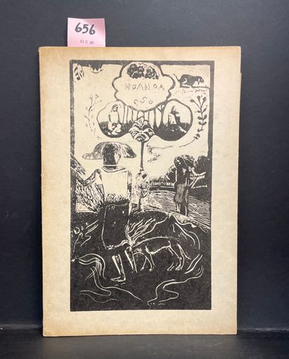 GAUGUIN (Paul). 诺亚诺亚。手稿由丹尼尔-雅克梅特以传真形式复制。P.，Sagot-Le Garrec，1954年，双开本，单页，封面有高更的木刻...